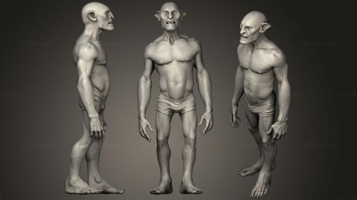 Figurines heroes, monsters and demons (Goblin, STKM_0826) 3D models for cnc